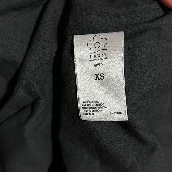 Very Rare Farm Rio Tapestry Floral Mini Dress Short Sleeve Black Blue Red XS New - Picture 10 of 11